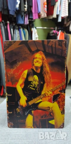 Cliff Burton-метална табела (плакет), снимка 2 - Китари - 54086696
