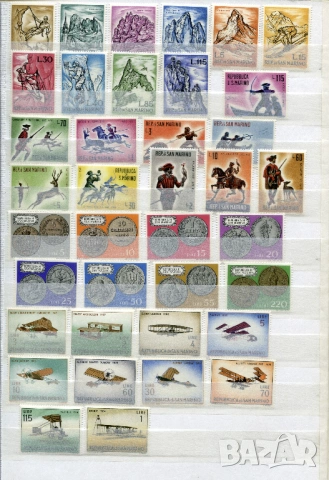 Албум SG A4 с 450 чисти марки (MNH) Сан Марино, Люксембург, Лихтенщайн, снимка 4 - Филателия - 52351916