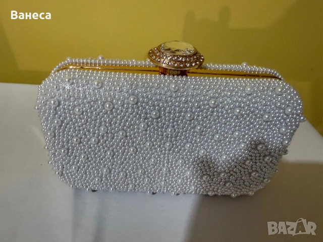 Стилна перлена чанта, снимка 5 - Чанти - 54022324