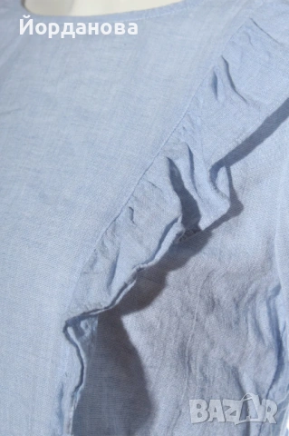 Стилна дамска блуза с ефектни къдрички, снимка 3 - Ризи - 54343815