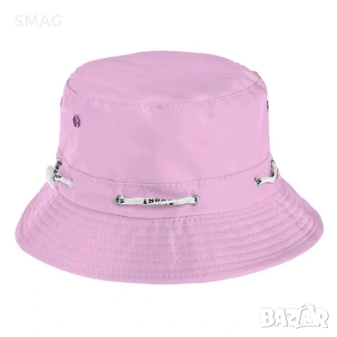 Дамска bucket шапка лилава с бяла връзка_1235508