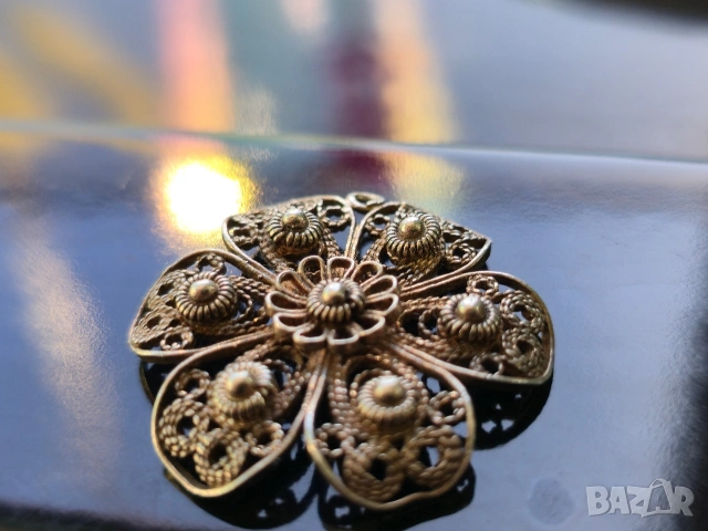 Сребърна висулка филигран, снимка 2 - Колиета, медальони, синджири - 54320546