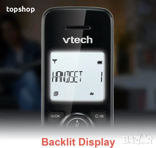 Безжичен домашен телефон VTech CS2050 с телефонен секретар и блокиране на повиквания , снимка 6 - Стационарни телефони и факсове - 55675037