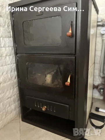 Печка/камина с водна риза и фурна PRITY FG W15 с подарък, снимка 2 - Камини - 55703876
