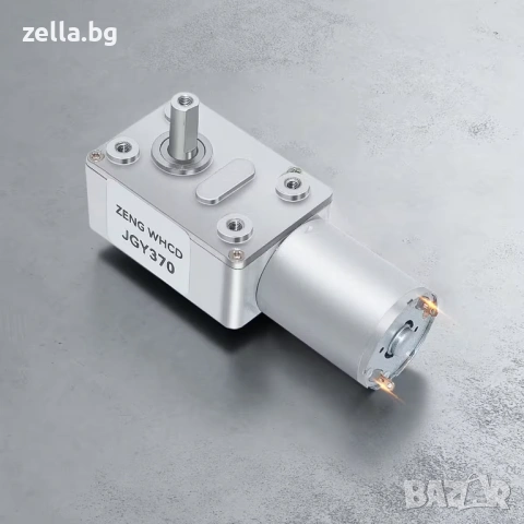 12V DC мотор с червячен редуктор GY-370 – Самоблокиращ, висок въртящ момент, ниски обороти 10442, снимка 5 - Друга електроника - 54703110