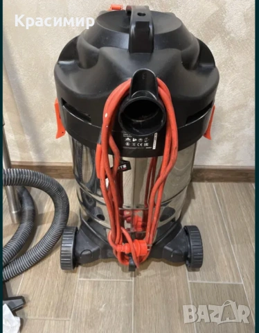 Прахосмукачка INOX за сухо и мокро почистване 1500W/30л. GRAPHITE, снимка 5 - Прахосмукачки - 54581940