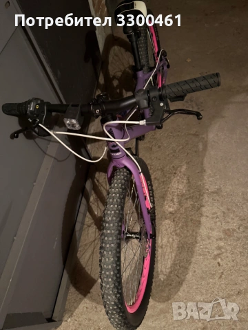 Cross Rebel 24 алуминиев детски велосипед – дискови спирачки, ТОП състояние, момиче, виолетов цвят, снимка 5 - Велосипеди - 54244768
