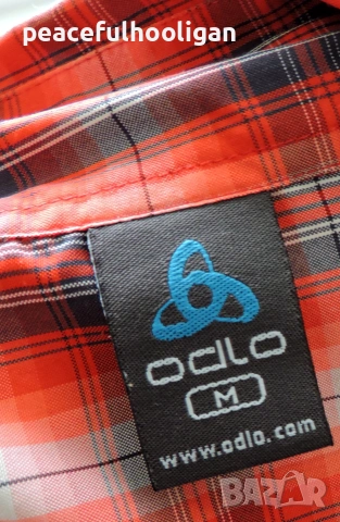 Odlo мъжка карирана риза – M/L (oversized | premium outdoor), снимка 9 - Ризи - 54986140