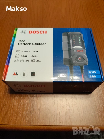 Смарт зарядно устройство за акумулатор BOSCH C30 6V 12V