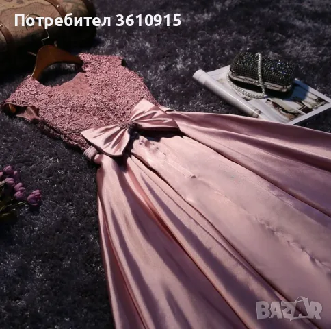 Сатенена официална рокля, снимка 3 - Рокли - 55357720