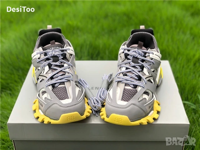 Balenciaga Track Sneaker "Grey/Yellow" , снимка 4 - Маратонки - 54362429