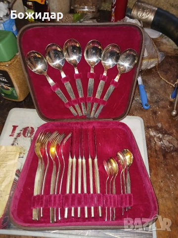 Посребрен Комплект за Хранене. СССР.70те.г.