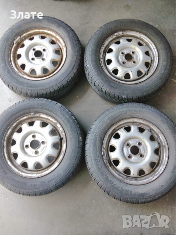  Железни джанти 14 цола 4х100(4броя) с летни гуми 185/70/14 за Suzuki Ignis, Subaru Justy, Toyota