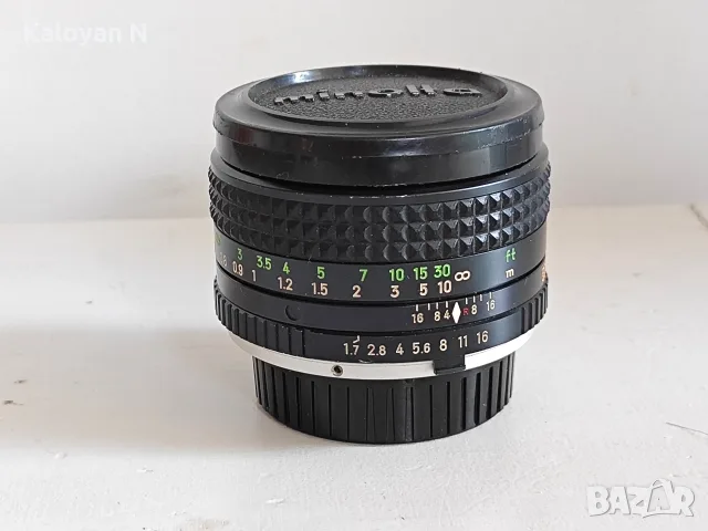 Обектив Minolta MC Rokkor-PF 50mm f/1.7 за Minolta SR байонет, снимка 5 - Обективи и филтри - 55349613