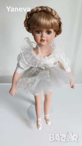 Балерина, порцеланова, английска , колекционерска кукла от Alberon Dolls . , снимка 4 - Кукли - 54383093