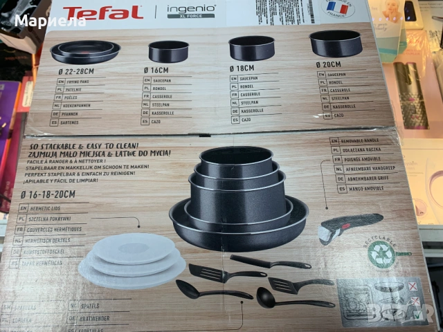 Комплект съдове за готвене Tefal XL Force, 14 части