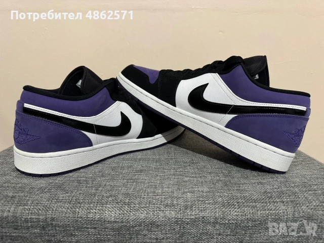 Jordan Air 1 Low Court Purple., снимка 5 - Маратонки - 55216001