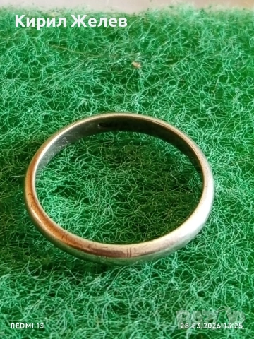 Мъжки пръстен тип халка стерлингово сребро класически модел 27866, снимка 3 - Пръстени - 54005713