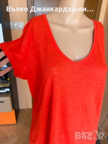 Ленена тениска H&M Logg,размер М/L, снимка 2 - Тениски - 54908729