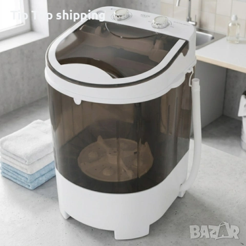 Преносима мини пералня Adler с центрофуга до 4 кг - Компактно решение за всяко пространство