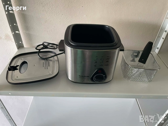 Фритюрник Taurus – неръждаема стомана, кошница, регулируема температура – нов