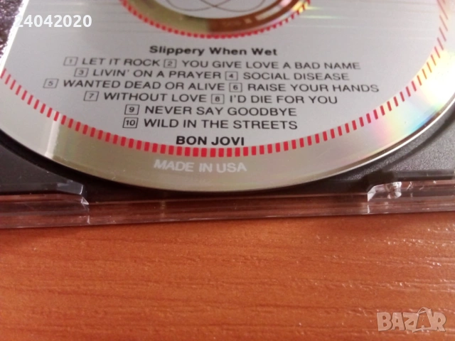 Bon Jovi – Slippery When Wet оригинален US диск, снимка 2 - CD дискове - 54878929