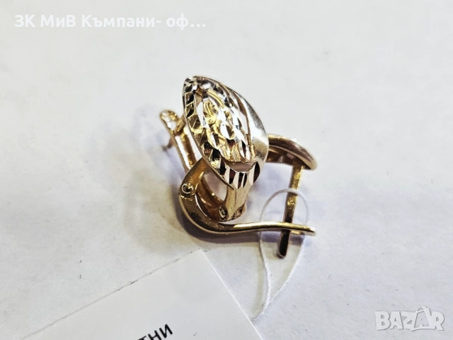 Златни обеци 2.32гр 00933-26, снимка 2 - Обеци - 54000027