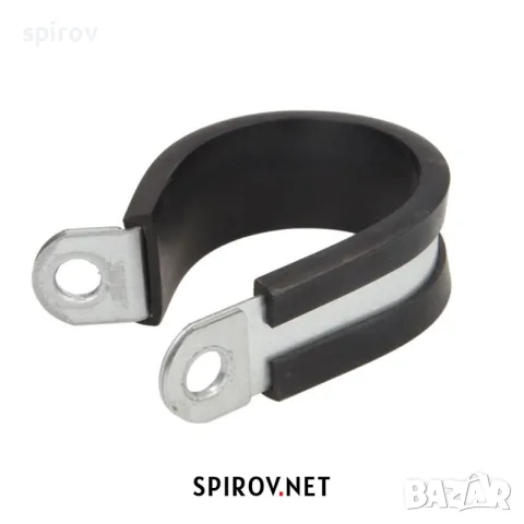 P‑скоба за кабели и маркучи метална с гумена подложка (6–70 mm), снимка 10 - Части - 55701031