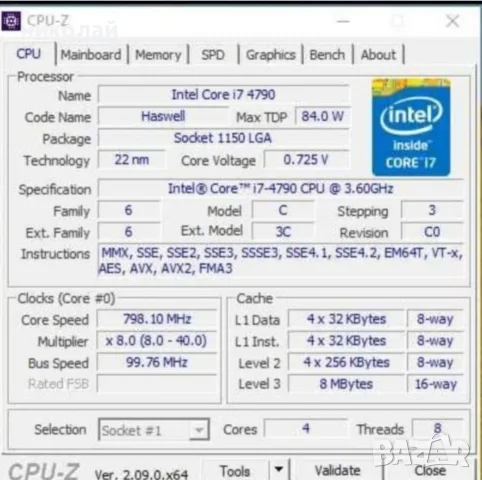 CPU Intel i4790, снимка 3 - Процесори - 55306281