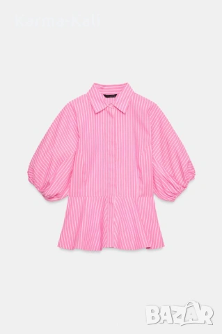zara риза с буфан ръкав 