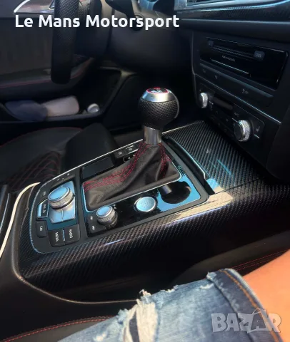 Audi RS скоростен лост топка с маншон A3 A4 A5 A6 A7 S6 S7 S4 S3 S5, снимка 2 - Части - 49498213