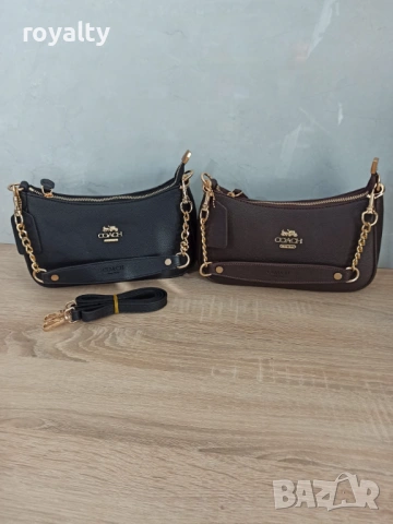 Coach Нова Дамска Кожена Чанта Различни Цветове 