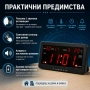 Електронен дигитален постоянно светещ часовник термометър за стая ток, снимка 3