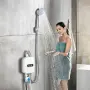 Проточен термостатичен бойлер за мигновена топла вода – Комплект с душ слушалка и регулатор, снимка 1