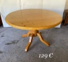 Масивна кръгла дървена маса от чам, снимка 2