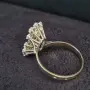 Златен пръстен. 18 Карат. Диаманти. Винтидж, снимка 4