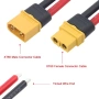 Конектор XT60H мъжки + женски с кабел 12AWG 30 см – 60A за LiPo/LiFePO₄ батерии, тротинетки 10466, снимка 3
