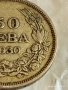 Сребърна монета 50 лева 1930г. Царство България Цар Борис трети 40183, снимка 3