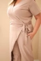 Дамски памучен гащеризон Plus Size с връзки на талията, 4цвята , снимка 9