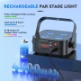 Мини акумулаторни сценични светлини, 4 * 18W RGBWA UV 6 в 1, захранвани от батерии, снимка 4