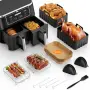 Нов Комплект за въздушен фритюрник Air Fryer Ninja AF300EU AF400EU, подложки и решетки, снимка 1