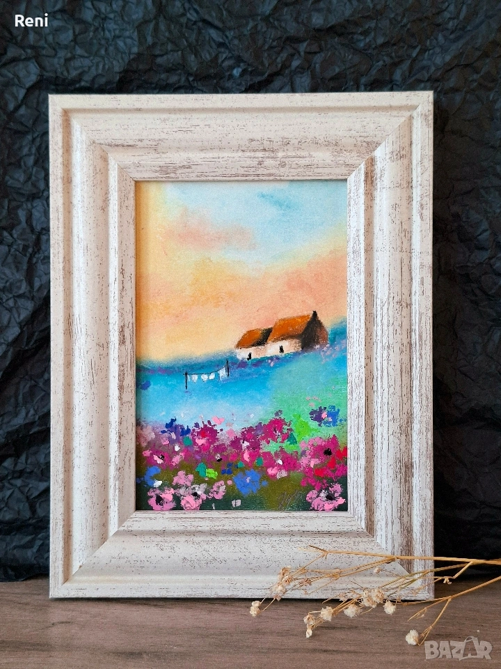 Пролет, миниатюра, пастел, снимка 1