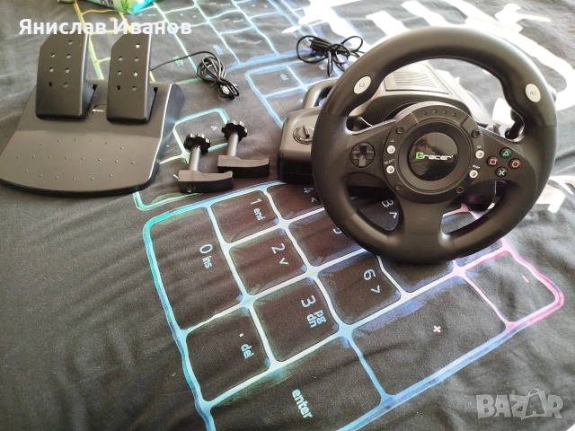 Волан с педали TRACER DRIFTER STEERING WHEEL PC/PS2/PS3 - TRAJOY 34009, снимка 3 - Други игри и конзоли - 54492132