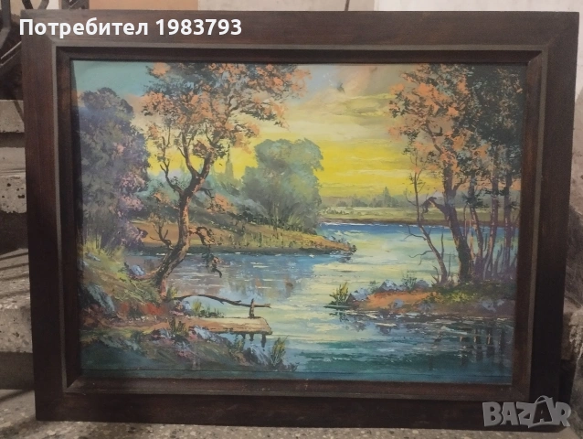 Голяма красива маслена картина.