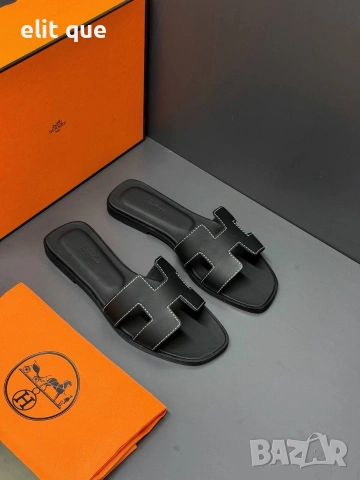 висококачествени чехли от естествена кожа hermes с оригинална кутия и торбичка 