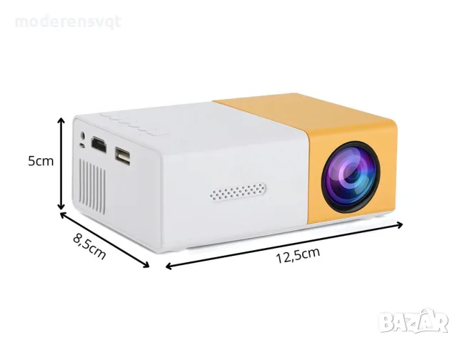 Проектор YG300 Full HD преносим телевизионен проектор USB HDMI дистанционно управление, снимка 4 - Плейъри, домашно кино, прожектори - 55448152