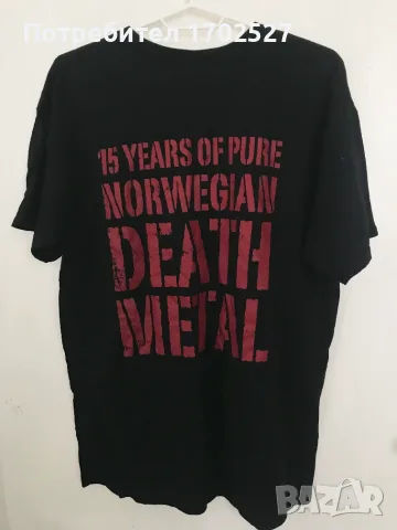 Тениска на Blood Red Throne размер L (vintage black t-shirt), снимка 2 - Тениски - 55600690