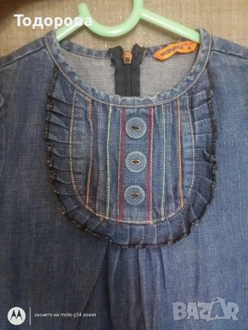 Дънкова рокля Mayoral 104р, снимка 2 - Детски рокли и поли - 54274293