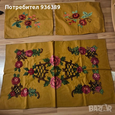 Старинен плътен ковьор от американ, снимка 6 - Колекции - 54389491