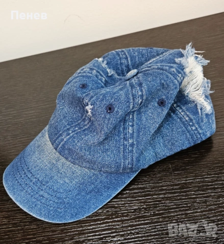 Дънкова шапка с козирка, снимка 3 - Шапки - 54839581
